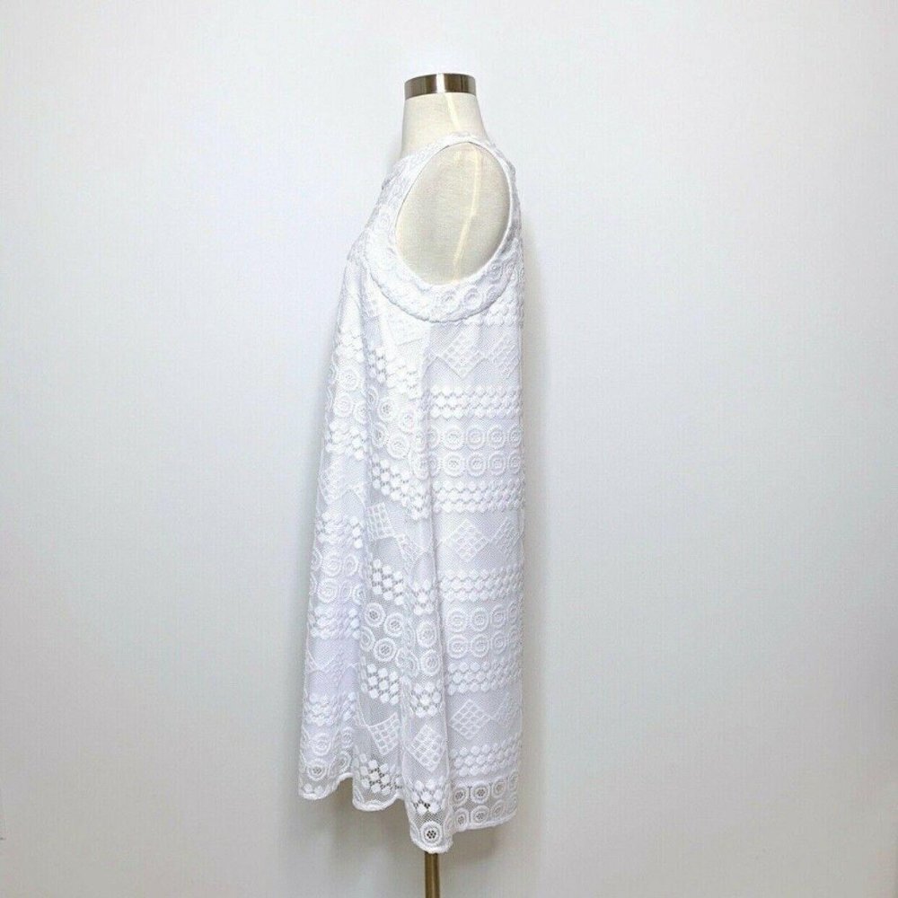 Donna Morgan Dress Women Size 4 Tent Sleeveless Lace Overlay NWT Wedding - Picture 2 of 5